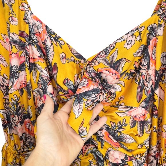 Anthropologie Ranna Gill Ruched Floral Mini Dress - Picture 8 of 16